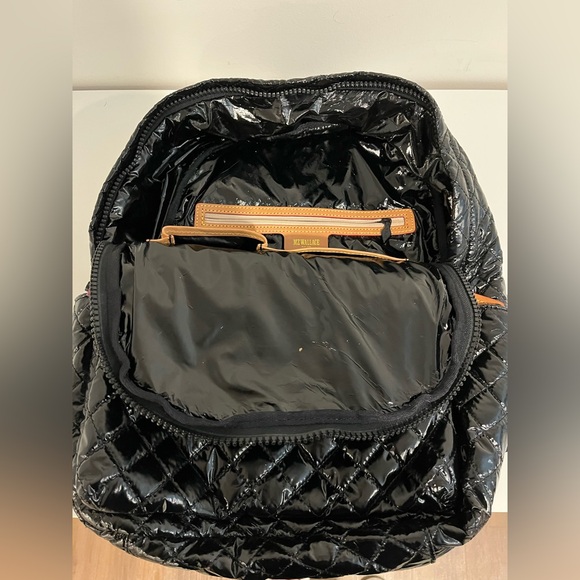 MZ Wallace Black Lacquer Metro Quilted Backpack - Picture 3 of 6